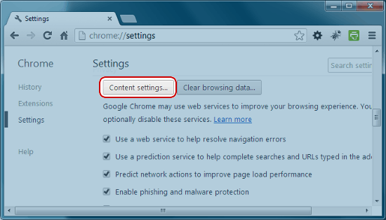 google chrome pop up blocker